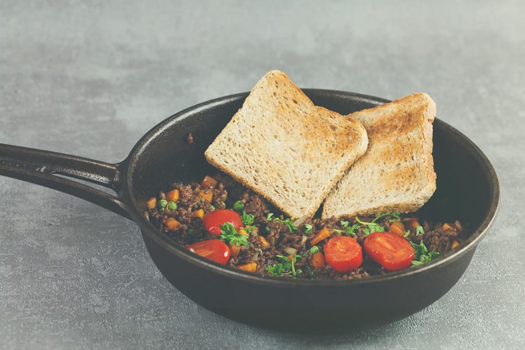 Savoury Mince: Schnelles, englisches low-carb Frühstück