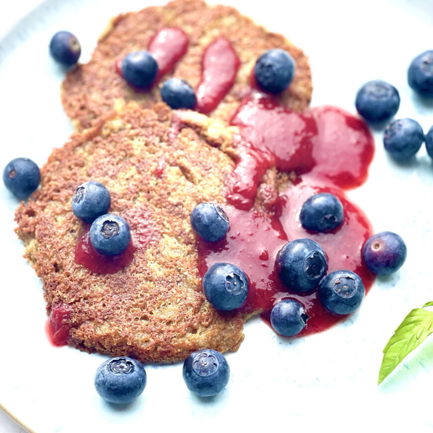 Vegane Pancakes mit Haferflocken
