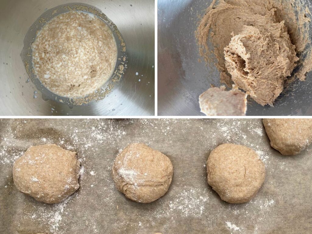Schritt-für-Schritt Anleitung, damit die Dinkelvollkorn Brötchen auch gelingen