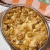 Kartoffel-Blumenkohl-Auflauf mit knuspriger Käsekruste und cremiger Soße