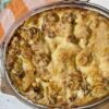 Rezept für Kartoffel-Blumenkohl-Auflauf mit knuspriger Käsekruste und cremiger Soße
