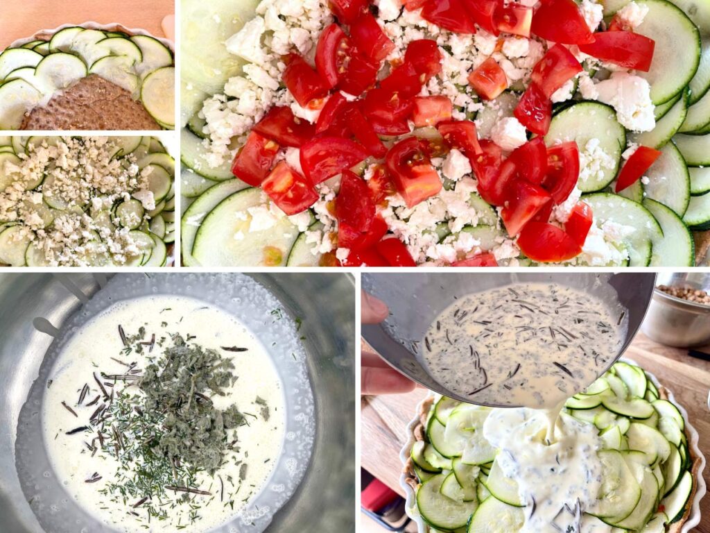 Schritt-für-Schritt-Anleitung für die Zubereitung der Quiche