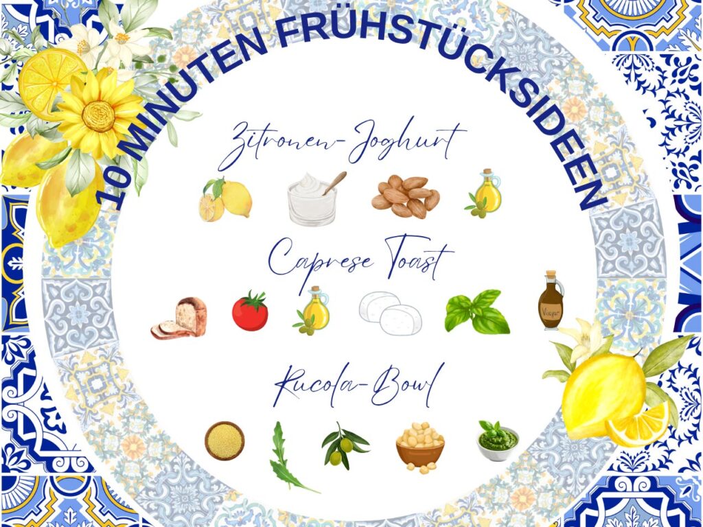 3 Ideen für ein leichtes und schnelles Mediterranes Frühstück