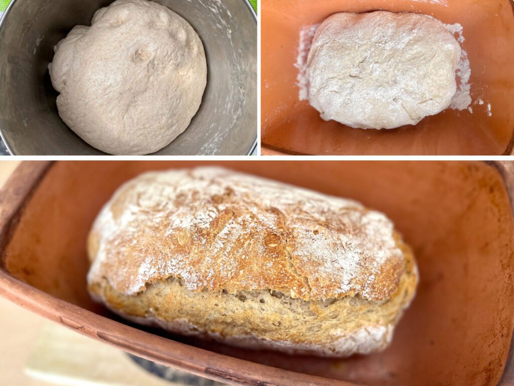 Einfache Zutaten für das Dinkelbrot aus dem Römertopf